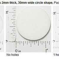 Laser Cut Acrylic Clear 30mm Circle Disc 5 Pack (Flat, No Hole)
