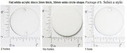 Laser Cut Acrylic White 30mm Circle Disc Insert or Charm 5 Pack (select a style)