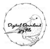 Digital File - Warbler Bird Ink Line Art Animal Drawing Digi Stamp Printable Coloring Practice Download