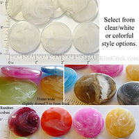 Marbled Swirl Translucent Acrylic Beads 31mm Circle Package of 8 (Select Color Option)