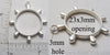 Open Back Boat Steering Wheel Pendant 23mm x 3mm Matte Silver