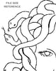  Digital File - Medusa Greek Mythology Printable Clip Art Coloring Book Page Digi Stamp Line Drawing