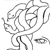  Digital File - Medusa Greek Mythology Printable Clip Art Coloring Book Page Digi Stamp Line Drawing