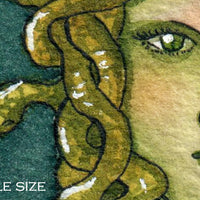 Digital File - Medusa Greek Mythology Cursed Goddess Snake Watercolor Painting Printable Art
