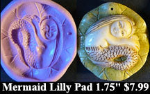 Flexible Push Mold Mermaid on Lily Pad Round