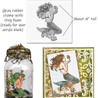  Stampendous Cling Foam Mermaid Rubber Stamp