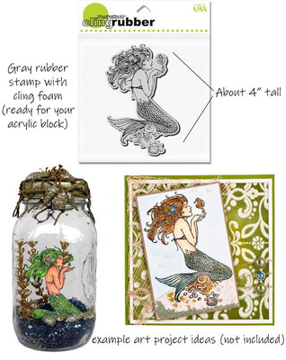  Stampendous Cling Foam Mermaid Rubber Stamp