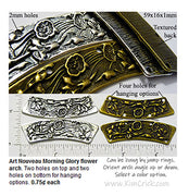 Art Nouveau Morning Glory Flower Arch Jewelry Finding Connector Link for Necklace Bracelet or Earrings DIY
