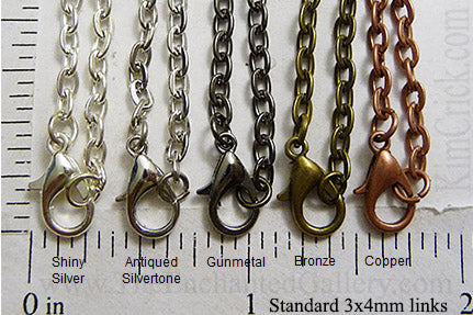30 Inch Copper Chain Long Copper Chain Antiqued Copper Rolo Chain