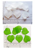 Frosted Acrylic Translucent One Sided Heart Leaf Bead Charms 15mm (Select a Color)