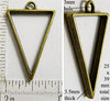 Open Back Triangle Frame 25mm x 39mm Bronzetone