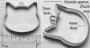 Open Back Cat Head Frame 29mm x 26mm x 4mm Silvertone