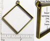 Open Back Diamond Oriented Square 29mm x 29mm x 3mm Bronzetone