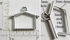 Open Back House Frame 14mm x 18mm x 3mm Silvertone