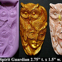 Flexible Push Mold Masked Owl Spirit with Guardian
