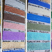 Perfect Pearls mica shimmer color chart Paul Rubens style glitter watercolor