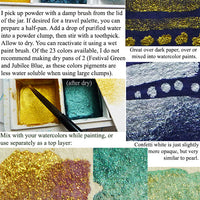 How to make your own shimmer paints watercolor travel half pan gold metallic