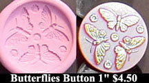 Flexible Push Mold Vintage Tri-Butterflies Button