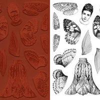 Unmounted Rubber Stamp Set Butterfly & Dragonfly Doll Parts #Wing-116