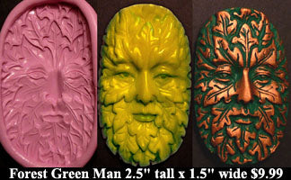 Flexible Push Mold Traditional Forest Green Man