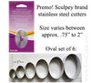 Oval Shape Cookie Cutters by Premo Sculpey 6 Piece Set