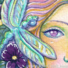 Original art watercolor painting quinacridone purple new White Nights paint artwork Kimberly Crick