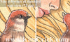 Clip art adult coloring book clip art bird sparrow Rapunzel art watercolor painting