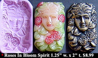 Flexible Push Mold Roses in Bloom Spirit