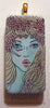sea goddess art nouveau jewelry pendant domino game tile rubber stamp art