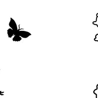  Digital File - Nature Drawing Wildflower Silhouette and Maidenhair Fern Coloring Book Line Art Instant Download 