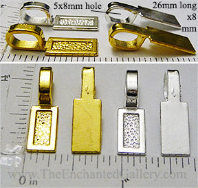 Pendant bails glue on rectangle e6000 jewelry making glue for clay and glass cabochon