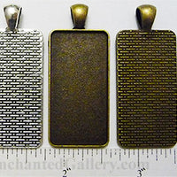 38x19x1mm Rectangle with Curved Edges Textured Tray (Select a Color)