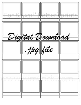 Digital File - Simple Swatch Card Printable (20 tiled 2