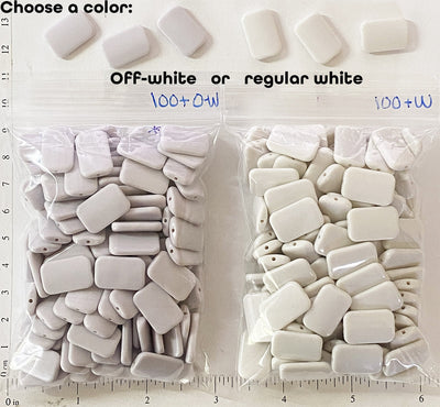 BULK SALE - Small 12mm x 18mm x 3mm Curved Rectangle Beads for DIY About 100 pieces 3