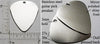 Guitar Pick Stainless Steel Flat Dog Tag Style Pendant