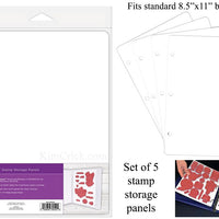 Rubber stamp storage binders white plastic sheets for 3-ring binders