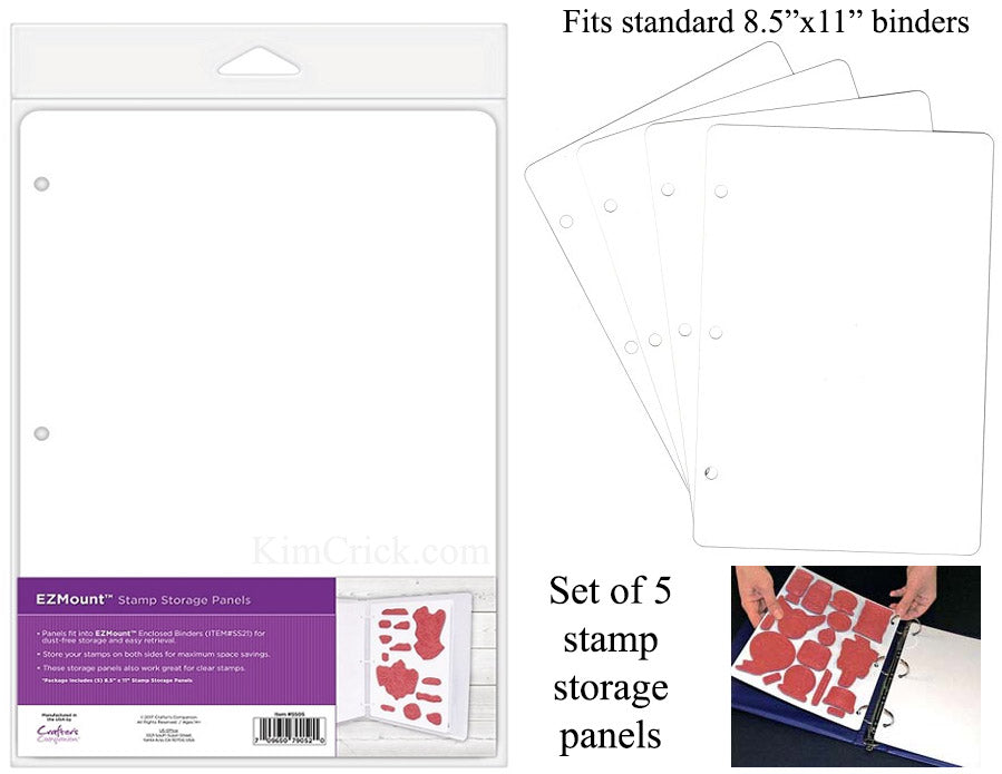 Rubber stamp storage binders white plastic sheets for 3-ring binders