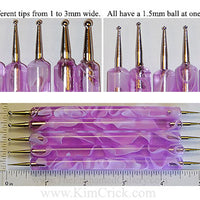 Set of 5 Various Size Ball Ended Dotting Stylus Tools