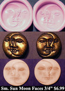Flexible Push Mold Small Sun and Moon Mirrored Pair
