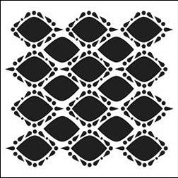 6x6 Inch Stencil Pointy Circles By The Crafters Workshop