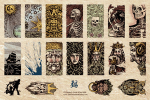 Unmounted Rubber Stamp Set Mythology Dominoes #Unis-M08