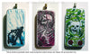 Unusual rubber stamps skeleton skull pirate domino game tile pendant jewelry