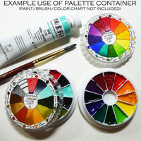 Color wheel palette container practice color theory 12 pan well slots example Shinhan korean color watercolor