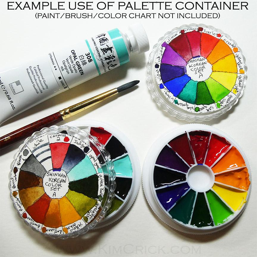 Mini Color Wheel Palette for Watercolor Paint Color Theory Compact Tra ...