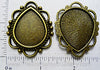 22x28mm Teardrop Roped with Loops and Dots Pendant Tray Bronzetone