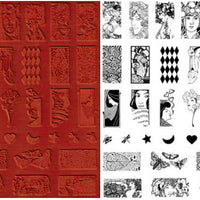 Unmounted Rubber Stamp Set Domino Art #Domi-104