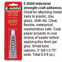 E-6000 Glue 0.5 oz Small Tube Industrial Strength Adhesive for Jewelry and Magnets