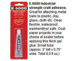 E-6000 Glue 0.5 oz Small Tube Industrial Strength Adhesive for Jewelry and Magnets