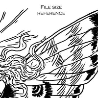 file size reference 3 fairy digital art download digi stamp clip art nouveau