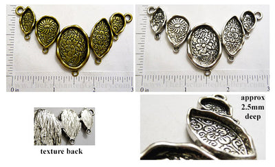 Connected Five Shape Tray with Floral Inside (Select A Color)